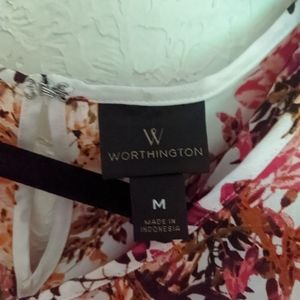 Worthington cold shoulder blouse Size Medium